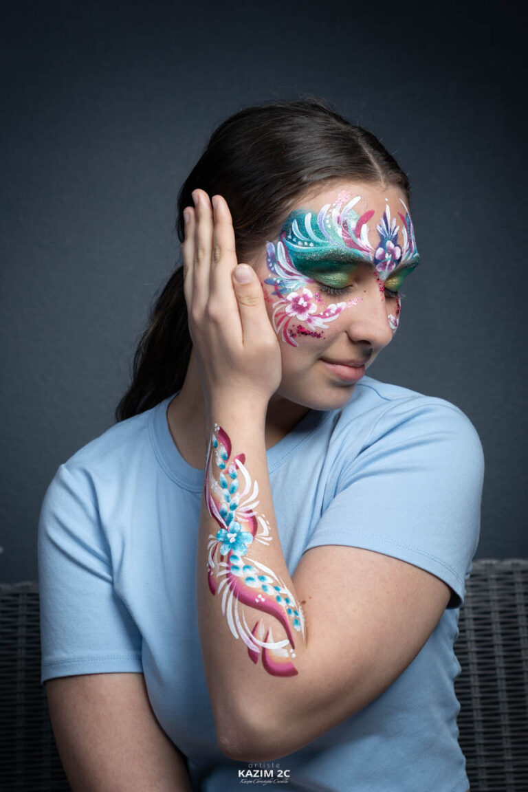 Maquillage Enfant et peinture sur corps réalisé à Nancy